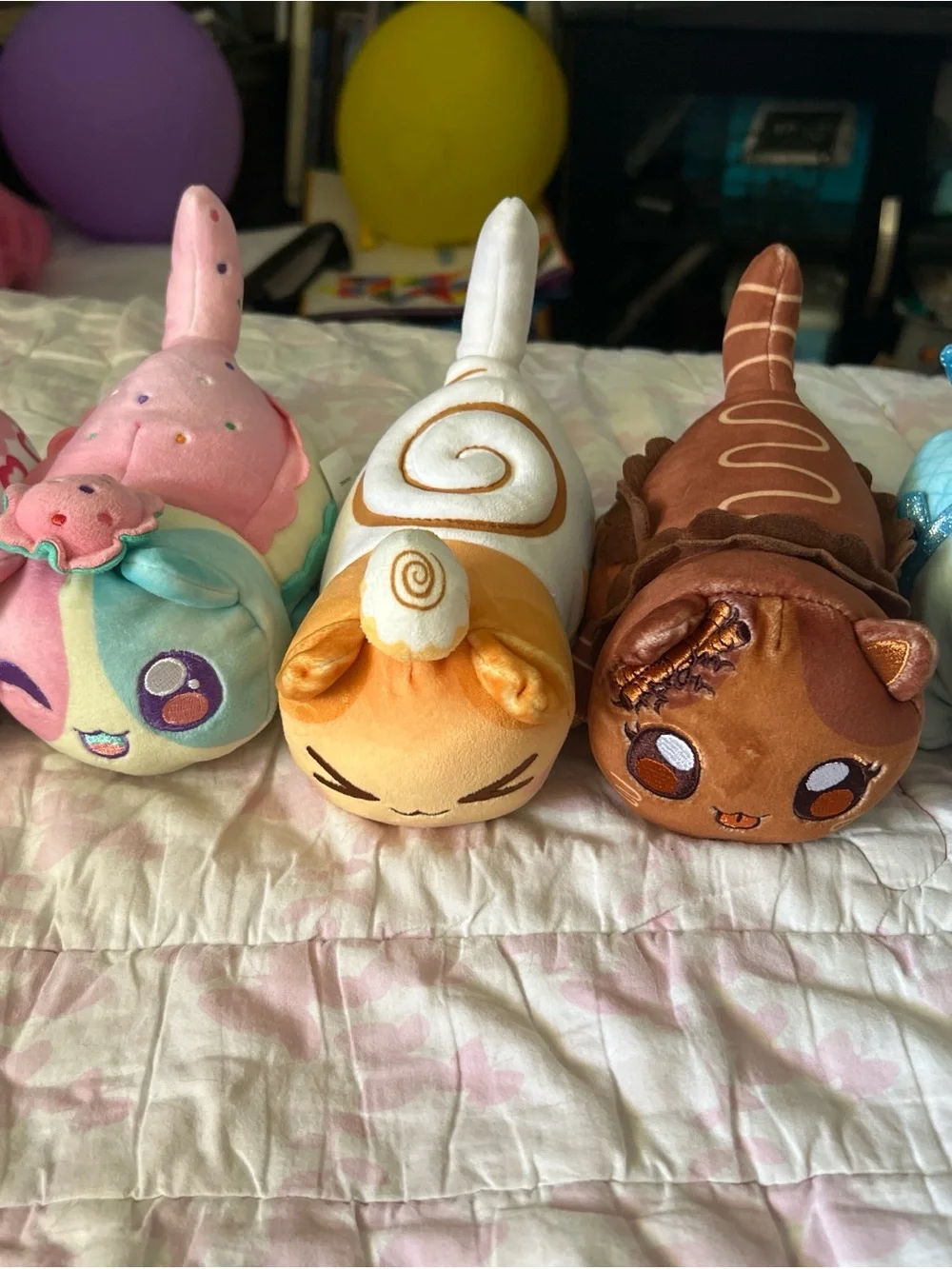 Set of 9 assorted Aphmau MeeMeows Dessert and Mermaid Surprise Plushies